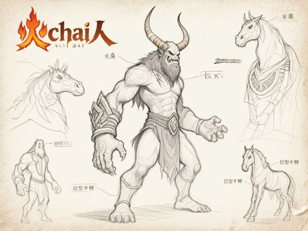 《战神》系列怪物设计初稿曝光：全是“火柴人”风格！